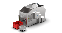 Beschickungswagen (200, 300 Liter)
Container und Boxen
Mitteldrucktechnologie (bis15 bar)
	Kapazität bis zu 30 Stk./h
	(LxBxH: 4360 × 2820 × 2950 mm)