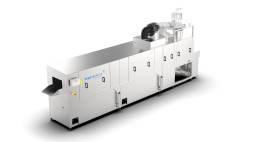 Tunnelwaschanlage mit Abblasmodul
max. 800 Kisten/h
Durchlauföffnung (BxH): 600×600mm