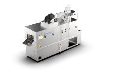 Tunnelwaschanlage mit Abblasmodul
max. 300 Kisten/h
Durchlauföffnung (B×H): 400×300mm